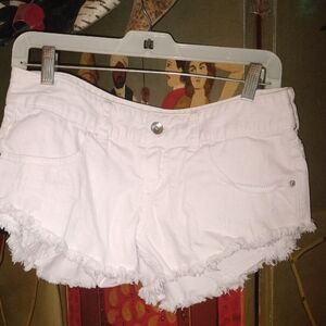 Billabong Baby Pink Frayed 27 Jean Shorts